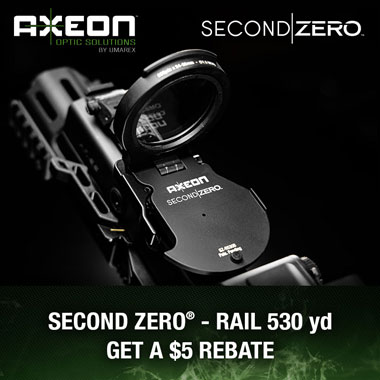 Axeon Second Zero 530 Yard Rail Mount Rebate Offer
